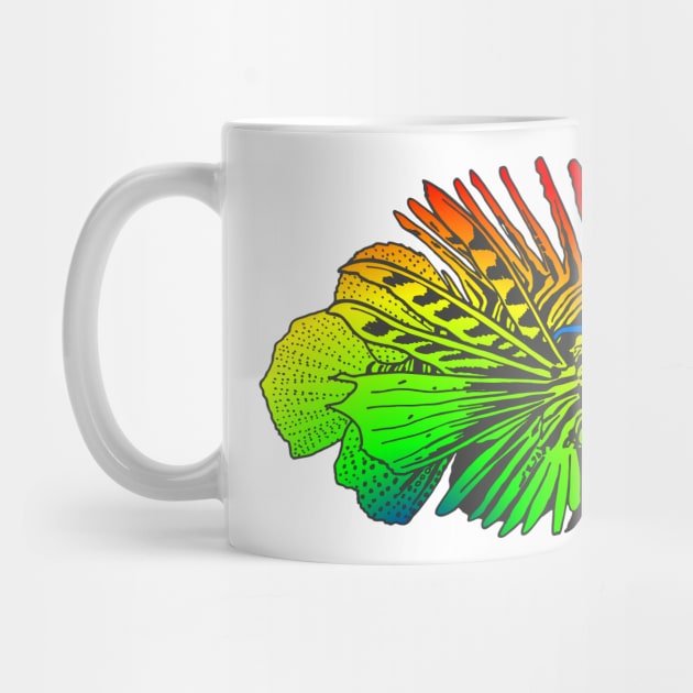 Rastafarian Theme Exotic Lionfish Zebrafish Sunglasses by Bartlett Art Works